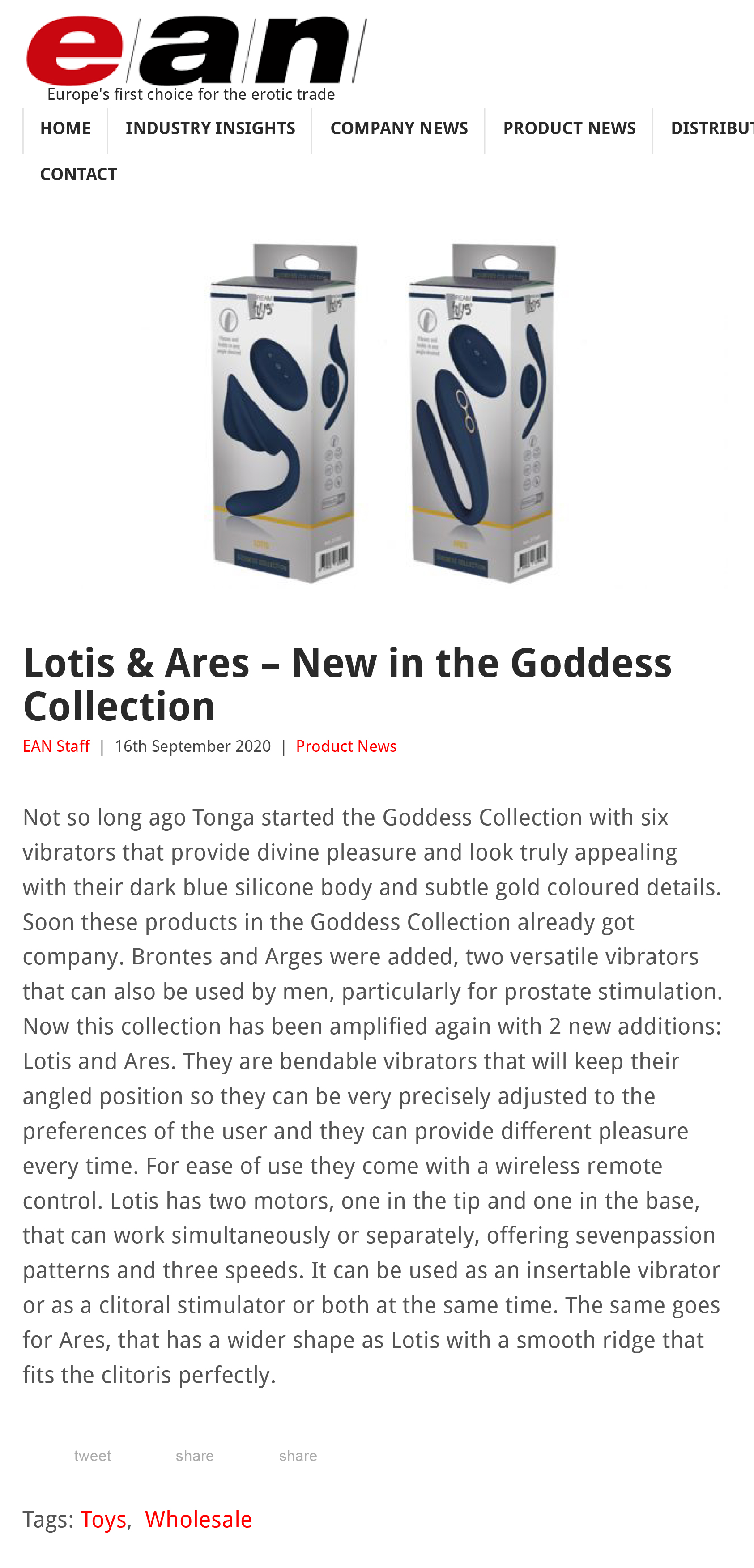 2020-09 EAN Online - Dream Toys Goddess Collection Lotis Ares